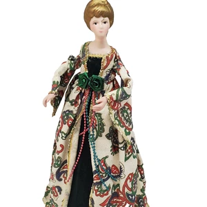 Porzellan viktorianische Frau Weihnachtsbaumspitze nicht beweglich EZ Installation 12" - Bild 1 von 24