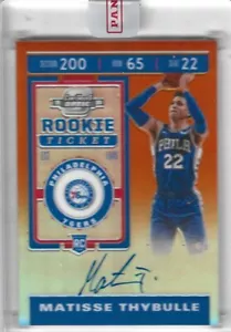 MATISSE THYBULLE 2019/20 ANWÄRTER OPTISCHER ROOKIE ORANGE AUTOGRAMM AUTO #19/25 - Bild 1 von 2