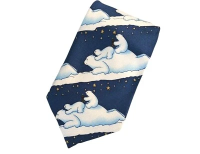 Nueva Corbata Azul Coca Cola Osos Polares Novedad Corbata 100% Poliéster 56" Foto 1 de 4