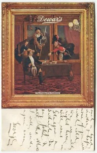 DEWARS WHISKEY, TUCK CELEBRATED POSTER - Advertising Postcard - Picture 1 of 2