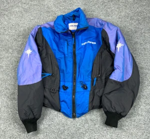 VTG 90s Polaris Blue Iridescent Purple Zip Jacket Women's Large Insulated USA - Picture 1 of 11