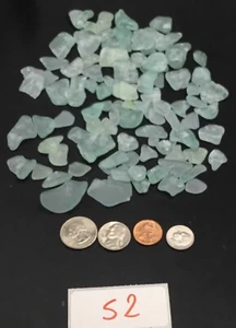 5.0 Ounces VINTAGE Dark Green Crackle Glass Machine Tumbled "Sea Glass" S2 - Picture 1 of 6