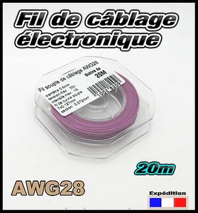 awg28VI Kabelbaum lila Elektronik Modellbau Ø 0,8mm Spule 20m  - Bild 1 von 1