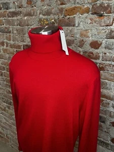 Paisley & grau neu mit Etikett Herren schmale Passform Rollkragen hellrot Größe XXL UVP $ 95,00 - Bild 1 von 4