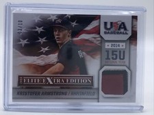 2014 Elite Extra Edition USA 15U Game Jerseys #14 Kristofer Armstrong Rare 03/10