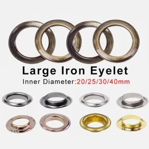 Iron Buckle Eyelet with Washer Leather Craft Repair Grommet 20mm/25mm/30mm/40mm - Picture 1 of 31