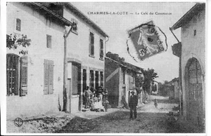 Carte - Copie CPA - Environs de Toul - CHARMES-LA-CÔTE Le Café du Commerce - Foto 1 di 1