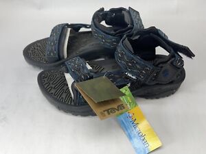 New TEVA Terra Fi 6673 Hiking Trail Sport Sandals Blue/Gray Nylon Men Size 7.NWT