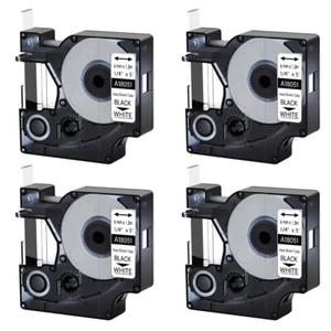 Tubo termorretráctil 4PK IND negro sobre blanco 18051 compatible DYMO Rhino 3000 6000 - Imagen 1 de 9