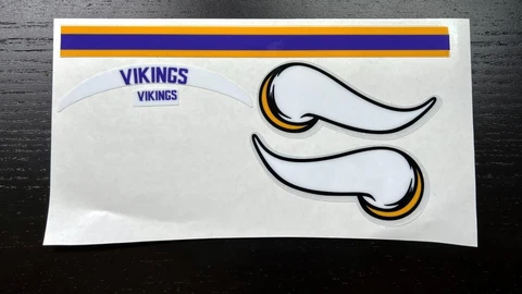 Minnesota Vikings Mini Football Helmet Decal Set Cover