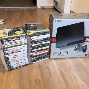 Riesiges Ps3 Playstation 3 Paket 320 Gb 2 Controller 37 Spiele getestet in OVP - Bild 1 von 13