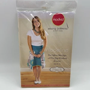 MODKID Pattern "Madeline” 4 Skirt Styles W/ Yoga Waistband Woman’s Size XS- XL - Picture 1 of 5