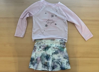 Runway 2 pice Girls Outfit Long Slevee Shirt Slirt Quick Dry Toddler Size 2T - Image 1 of 4