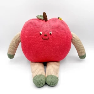 Blabla Mela Frutta Bambino Peluche Maglia Cotone Biologico Happy Chubby Rosso Nursery 14in - Foto 1 di 9