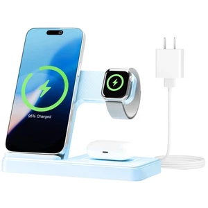 Estación de Carga Inalámbrica para Dispositivos Apple: Estuche Qi Rápido Plegable 3 en 1 - Fri... - Imagen 1 de 9