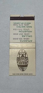 Cubierta de colección Dunfeys Hotels And Motor Inns Atlanta Georgia Texas Matchbook 396B - Imagen 1 de 2