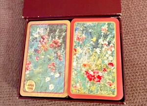 2 Decks Boxed Caspari Playing Cards, Jumbo Extra-Large Type ~ Vintage - Bild 1 von 1