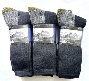 6 Pairs Mens DanPro Wool Blend Heavy Duty Cushioned Mid Calf Thermal Boot Socks - Picture 1 of 3