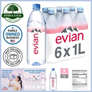 Paquete de 6 botellas de agua de manantial natural hidratantes reciclables 33,8 fl oz - Imagen 1 de 15
