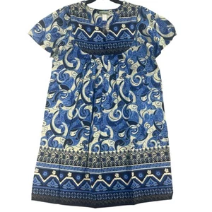 Vestido Muumuu House Sara Morgan Algodón XL Largo Caftán Fluido Abstracto Boho - Imagen 1 de 13