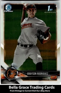 2018 Bowman Draft Grayson Rodriguez #BDC-73 Baltimore Orioles Chrome MLB - Picture 1 of 2