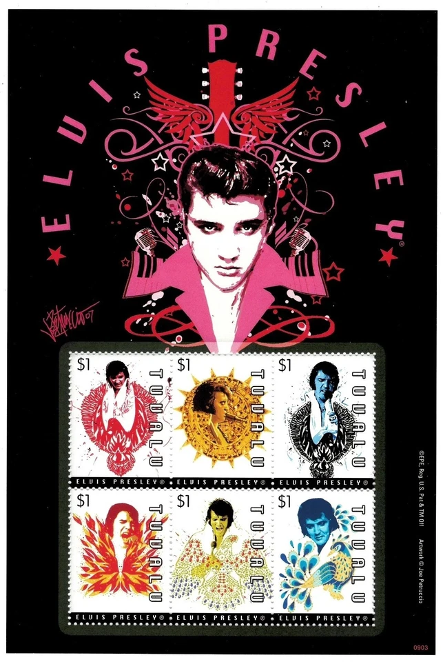 Tuvalu 2009 ☀ Elvis Presley Souvenir Sheet ☀ MNH** - Image 1 of 1
