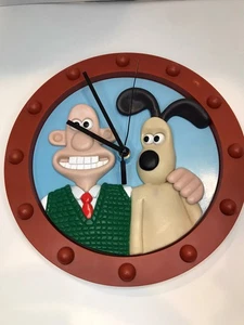 WALLACE & GROMIT Wanduhr 9,75" Vintage selten getestet funktioniert beschädigte Zeiger lesen - Bild 1 von 12