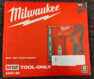 Milwaukee 2447-20 M12 12V 3/8" Cordless Li-Ion Crown Stapler(Tool Only), OBN, N1 - Picture 1 of 7