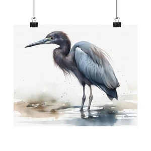 Great Blue Heron Bird Art Print, Bird Painting, Bird Wall Art, Bird Watercolor - Bild 1 von 57