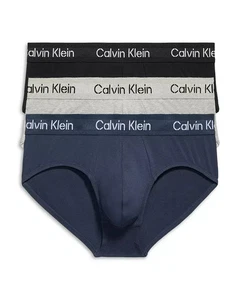 Calvin Klein Stretch Stencil Logo Waistband Low Rise Hip Briefs Men's XL -3 Pack - Picture 1 of 9