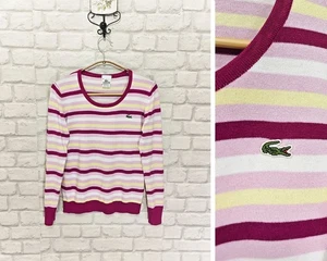 Suéter de algodón para mujer LACOSTE cuello redondo talla 34 - Imagen 1 de 5