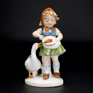 Estatuilla de porcelana Carl Scheidig Goose Girl 9337 vintage Gräfenthal alemana 5,5" - Imagen 1 de 19