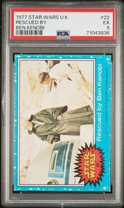1977 Topps Star Wars UK Edition Rescued by Ben Kenobi #22 PSA 4 Rare! - Picture 1 of 2