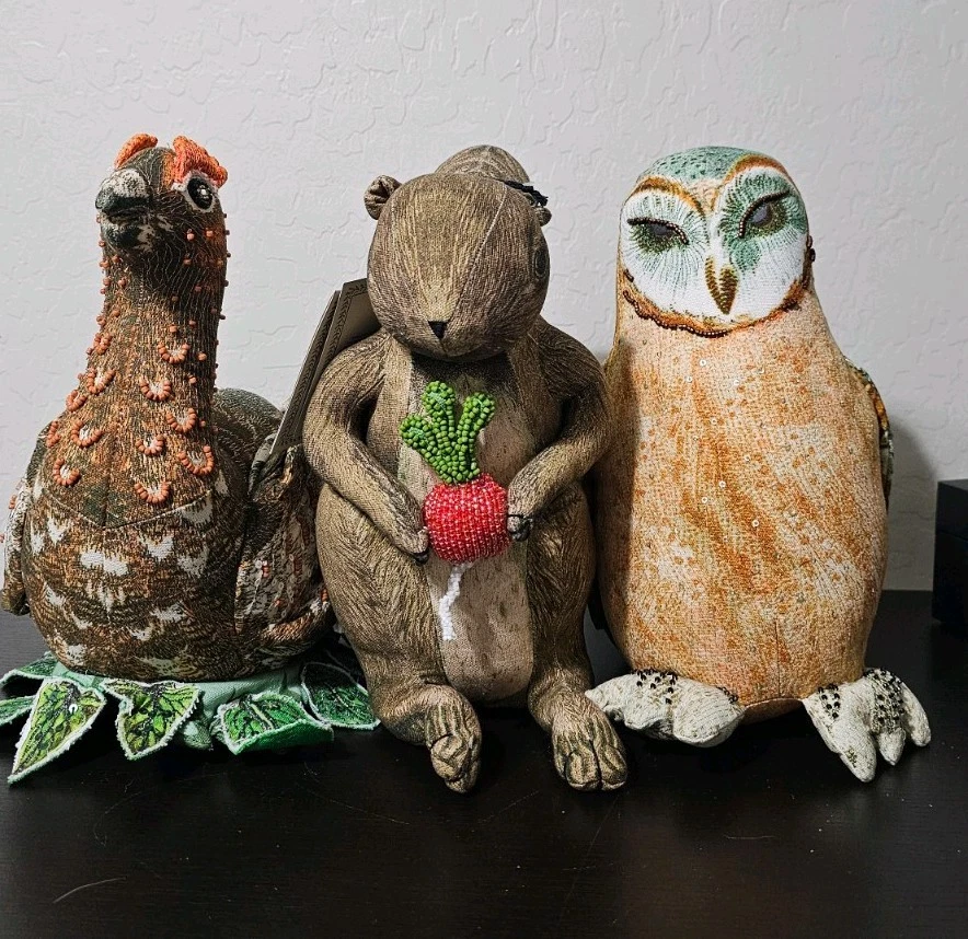 Lote 3 Almohadas de Navidad John Derian Objetivo 2025 Búho Ardilla Urogallo Bosque Nuevo con Etiquetas Foto 1 de 1