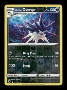 Hisuian Overqwil (91) Reverse Holo Rare SWSH10: Astral Radiance 091/189 NM Pokem - Picture 1 of 2