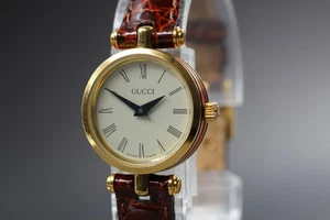 [Exc+5] GUCCI 2000L 21mm Ivory Dial Sherry Line Quartz Women's Watch From JAPAN - Picture 1 of 10