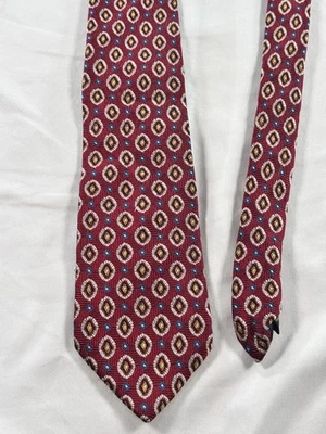 Corbata Jos A Bank Signature Collection 100 % seda roja con azul Foto 1 de 4