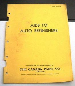 Vintage Book "Aids to Auto Refinishers" The Canada Paint Co. Limited - Foto 1 di 1