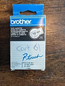 Brother TC-101 12mm Black On Clear Tape Cassette for P-Touch Inc VAT - Picture 1 of 7