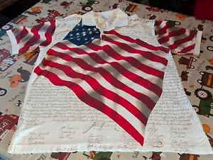UNABHÄNGIGKEITSERKLÄRUNG POLOSHIRT AMERIKANISCHE FLAGGE L SOMMERKLEIDUNG CO - Bild 1 von 12