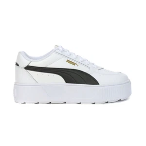 PUMA Juniors Karmen Rebelle White/Black/Gold Platform Sneakers 38842002 - Picture 1 of 4