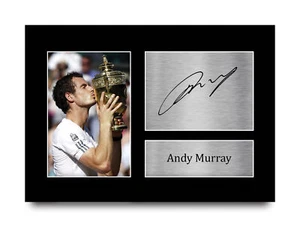 Foto autógrafa preimpresa firmada por Andy Murray A4 regalo para un fanático del tenis - Imagen 1 de 17