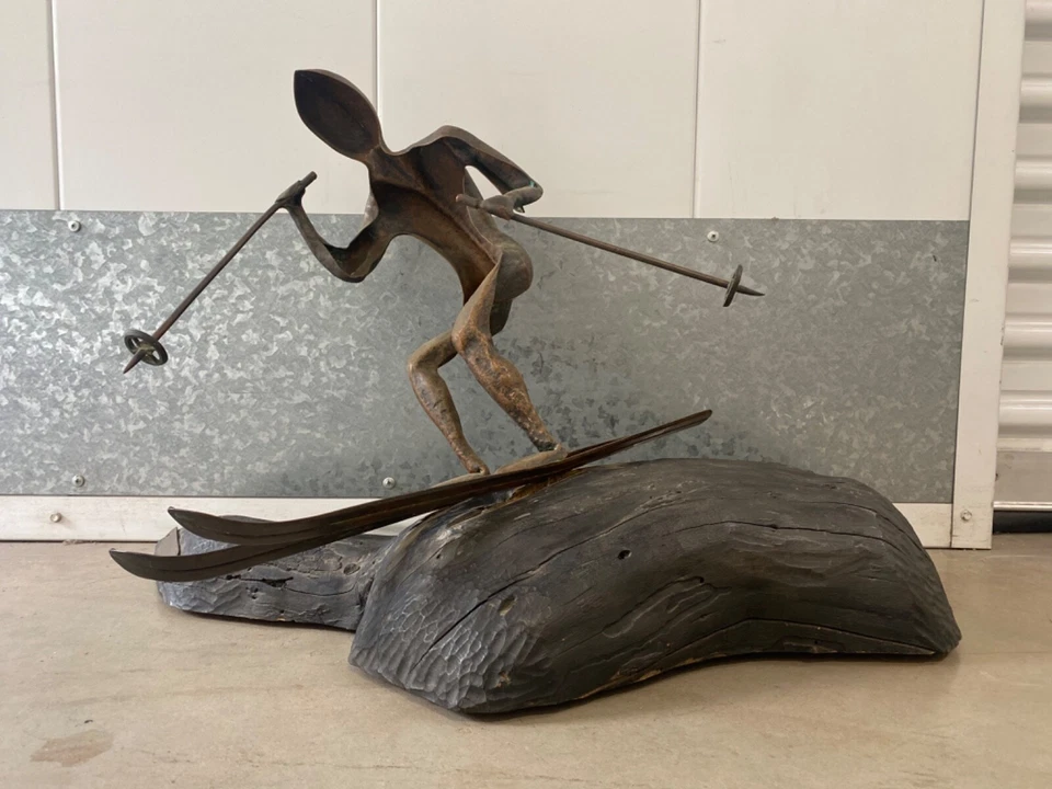 🔥 RARA Escultura Cubista de Cobre Chile Moderna Mediados de Siglo Años 60 Foto 1 de 4