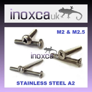 M2 M2.5 CSK SCREW PZ SLOT SLOTTED CSK PAN HEAD COUNTERSUNK A2 STAINLESS STEEL - Picture 1 of 1