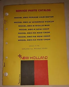 New Holland 880 Forage Harvester Service Parts Catalog 880-W 880-S 880-R R2 N2 3 - Picture 1 of 1