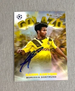 KARIM ADEYEMI Borussia Dortmund In-person signed Topps Chrome - Picture 1 of 2
