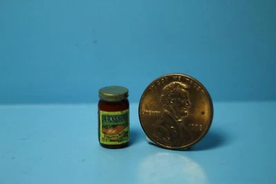 HUDSON RIVER Dollhouse Miniature Replica Classico Tomato Basil Sauce Food Jar HR54300