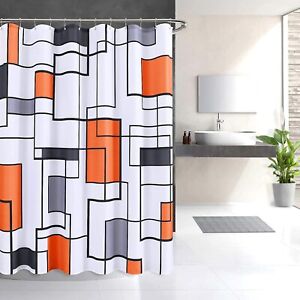 Shower Curtain Black and White Shower Curtain Set for Bathroom Modern Shower Cur