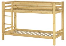 Letto a castello 90x200 per bambini in Pino divisibile con doghe rigide 60.09-09