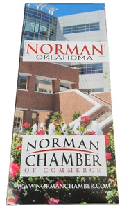 Norman Oklahoma Foldable Map University of Oklahoma OU - Picture 1 of 6
